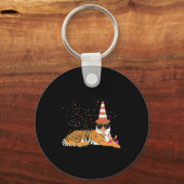 Tiger Partyanimales Feiern Eine Party  Schlüsselanhänger (Vorderseite)