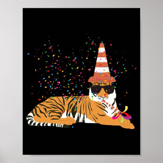 Tiger Partyanimals auf einer Party Poster (Vorne)