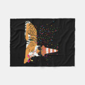 Tiger Partying Animals Having A Party Fleecedecke (Vorderseite (Horizontal))
