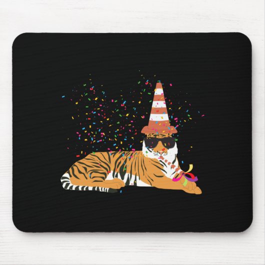 Tiger Partying Animals Having A Party  Mousepad (Vorne)
