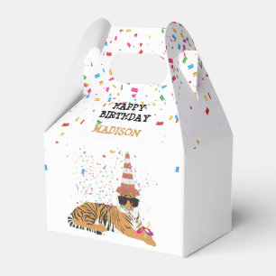 Tiger Partying - Tiere mit Party Geschenkschachtel