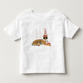 Tiger Partying - Tiere mit Party Kleinkind T-shirt