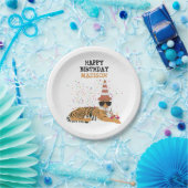 Tiger Partying - Tiere mit Party Pappteller (Party)