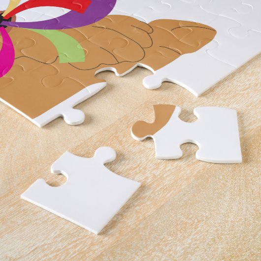 Tiger Partying - Tiere mit Party Puzzle (Seite)