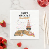 Tiger Partying - Tiere mit Party Serviette (Beispiel)