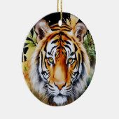 Tiger Pastel Blume Safari Watercolor Savannah Keramik Ornament (Rechts)
