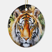 Tiger Pastel Blume Safari Watercolor Savannah Keramik Ornament (Links)