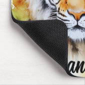 Tiger Pastel Blume Safari Watercolor Savannah Mousepad (Ecke)