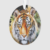 Tiger Pastel Blume Safari Watercolor Savannah Ornament (Vorderseite)