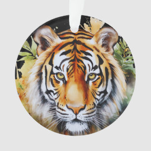 Tiger Pastel Blume Safari Watercolor Savannah Ornament