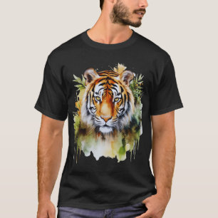 Tiger Pastel Blume Safari Watercolor Savannah T-Shirt