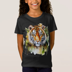 Tiger Pastel Blume Safari Watercolor Savannah T-Shirt