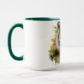 Tiger Pastel Blume Safari Watercolor Savannah Tasse (Links)