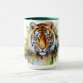 Tiger Pastel Blume Safari Watercolor Savannah Tasse (Zentrum)