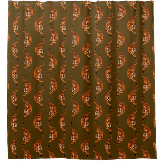 Tiger Pattern Duschvorhang (Vorderseite)