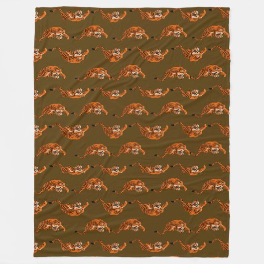 Tiger Pattern Fleecedecke (Vorderseite)