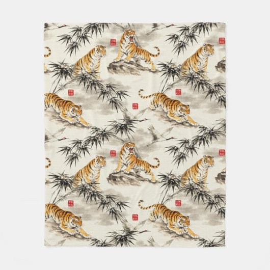Tiger pattern fleecedecke (Vorderseite)