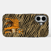 Tiger Pattern in Light Brown with Tiger  Case-Mate iPhone Hülle (Rückseite (Horizontal))