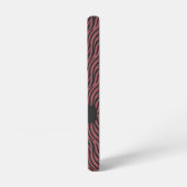 Tiger Pattern in Red and Gray with Name Samsung Galaxy Hülle (Linke Seite)