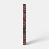 Tiger Pattern in Red and Gray with Name Samsung Galaxy Hülle (Linke Seite)