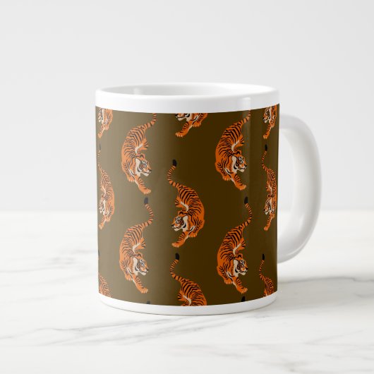 Tiger Pattern Jumbo-Tasse (Vorderseite Rechts)