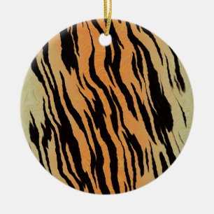 Tiger Pattern Keramikornament