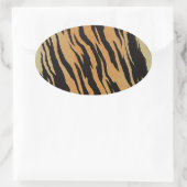 Tiger Pattern Ovaler Aufkleber (Tasche)