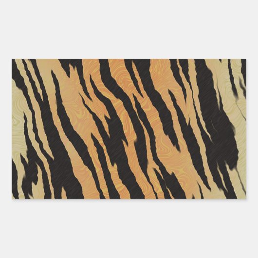 Tiger Pattern Rechteckiger Aufkleber (Vorderseite)