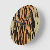 Tiger Pattern Runde Wanduhr (Winkel)