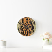 Tiger Pattern Runde Wanduhr (Zuhause)