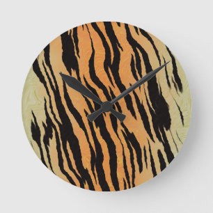 Tiger Pattern Runde Wanduhr
