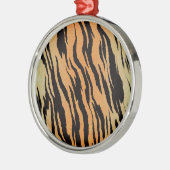 Tiger Pattern Silbernes Ornament (Links)