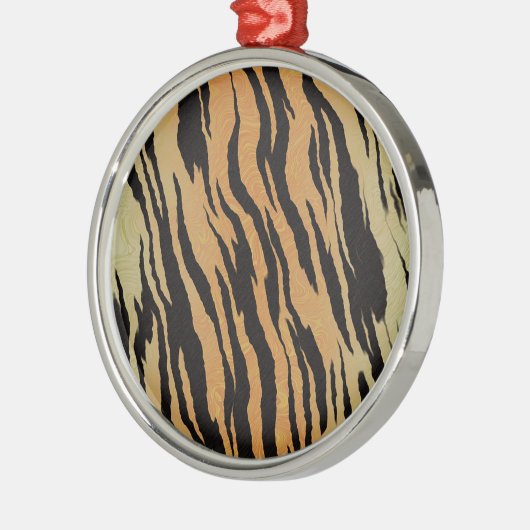 Tiger Pattern Silbernes Ornament (Links)