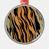 Tiger Pattern Silbernes Ornament (Vorne)