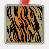 Tiger Pattern Silbernes Ornament (Vorne)