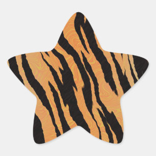 Tiger Pattern Stern-Aufkleber