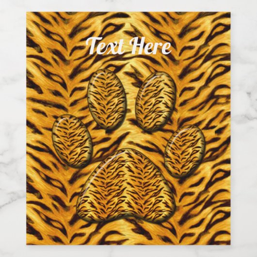 Tiger Paw #1 Weinetikett (Einzelnes Label)