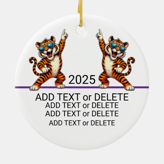 Tiger Paw ASL I LIEBE SIE - SEHEN SIE ZURÜCK! Keramik Ornament (Hinten)