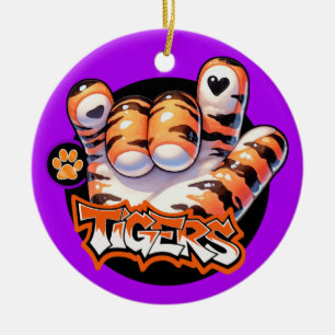 Tiger Paw ASL SEHEN WIEDER! Keramik Ornament