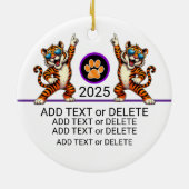 Tiger Paw ASL SEHEN WIEDER! Keramik Ornament (Hinten)