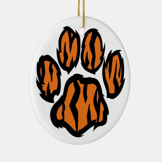 Tiger Paw Keramik Ornament (Rechts)