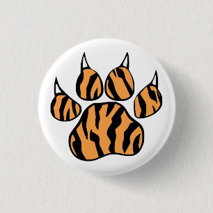 Tiger Paw Print Button