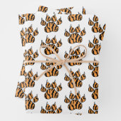 Tiger Paw Print Custom Geschenkpapier Set (Beispiel)