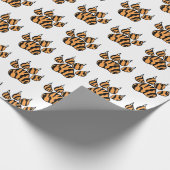 Tiger Paw Print Custom Wrapping Paper Geschenkpapier (Ecke)