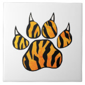 Tiger Paw Print Fliese (Vorderseite)