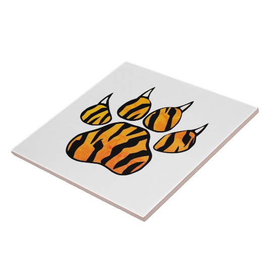 Tiger Paw Print Fliese (Seite)