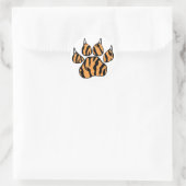 Tiger Paw Print Runder Aufkleber (Tasche)