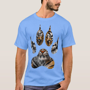 Tiger Paw Safari Zoo Tierwelt Zookeeper Großes Tie T-Shirt
