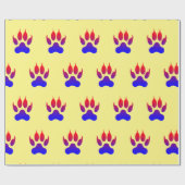 Tiger Paws Wrapping Paper Geschenkpapier (Flach)