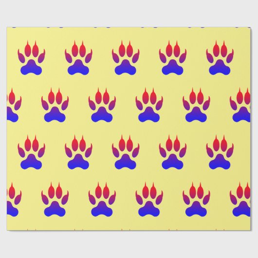 Tiger Paws Wrapping Paper Geschenkpapier (Flach)